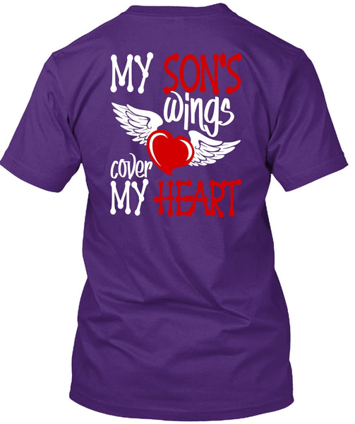 My Son's Wings Cover My Heart T Shirt, Being A Son T Shirt