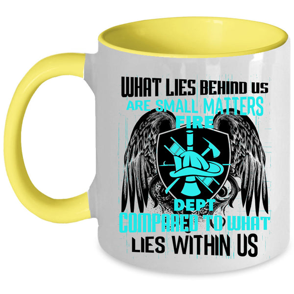 Cool Firefighter Coffee Mug, Small Matters Fire Dept Accent Mug