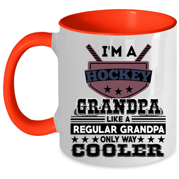 Regular Grandpa Coffee Mug, I'm A Hockey Grandpa Accent Mug