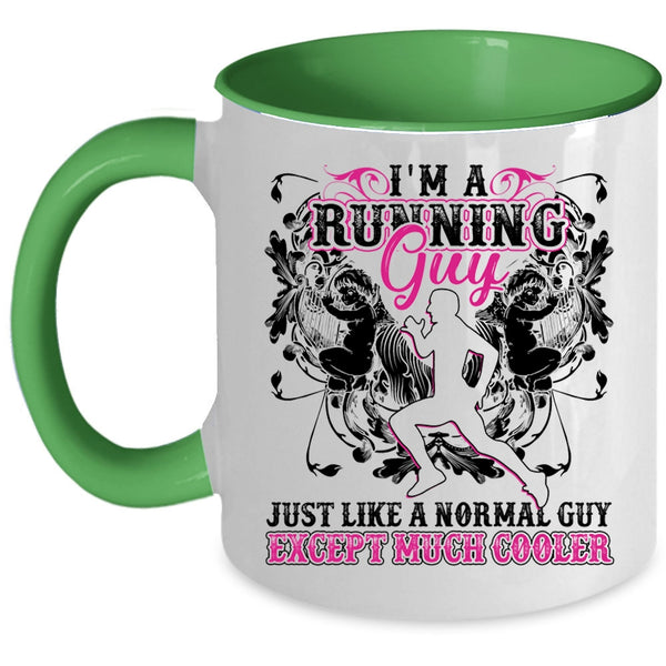 Cool Gift For Running Guy Coffee Mug, I'm A Running Guy Accent Mug