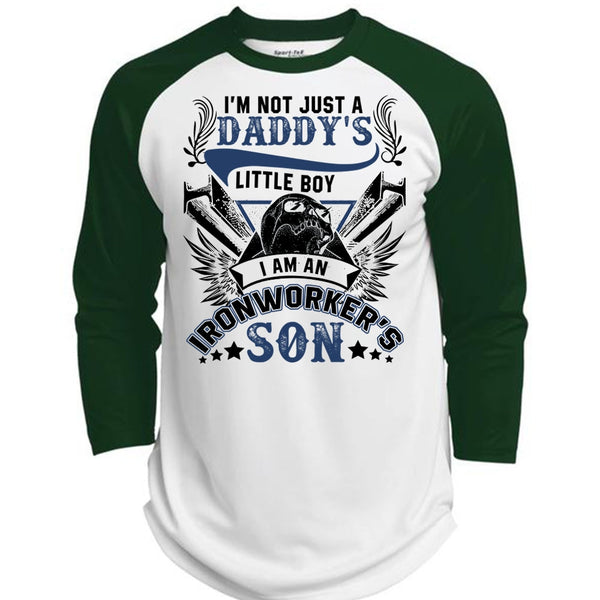 I Am An Ironworker's Son T Shirt, I Love Ironworker T Shirt, Awesome T-Shirts  (Polyester Game Baseball Jersey)