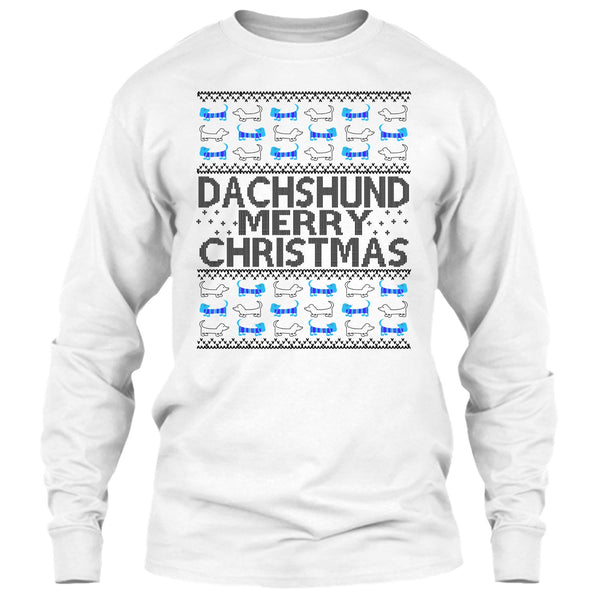Dachshund Merry Christmas T Shirt, Dachshund Lover T Shirt