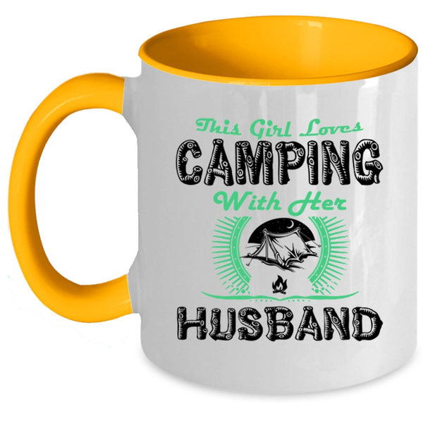 This Girl Loves Camping With Her Husband Cup, Marry Mug