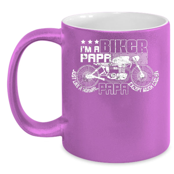 I'm A Biker Papa Coffee Mug, Awesome Biker Papa Coffee Cup