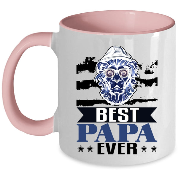 Gift For Dad Coffee Mug, Best Papa Ever Accent Mug