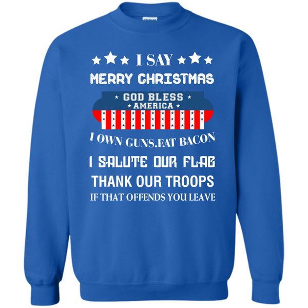 God Bless America T Shirt, Coolest Merry Christmas Sweatshirt