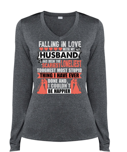 Falling In Love With My Husband T Shirt, I Couldn't Be Happier T Shirt