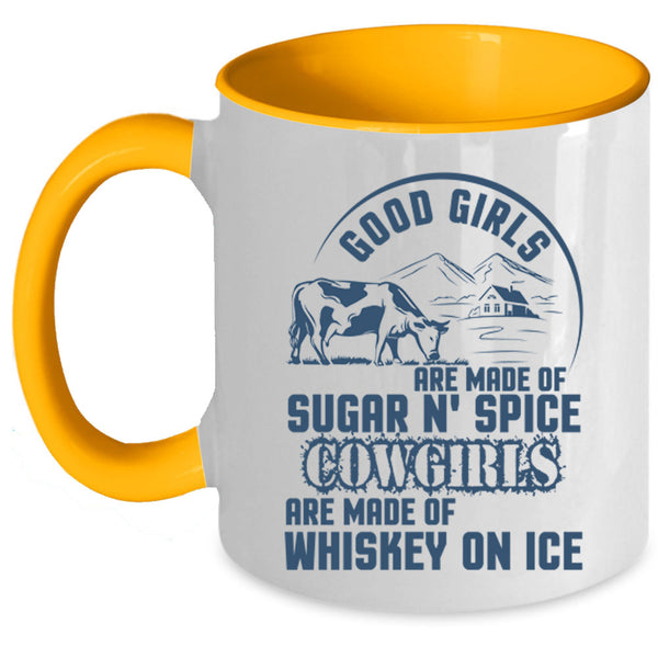 Whiskey On Ice Coffee Mug, Good Girls Are Made Of Sugar Accent Mug