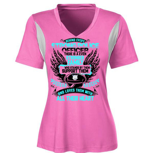 Behind Every Strong Police Officer T Shirt, I Love Police T Shirt, Awesome T-Shirts