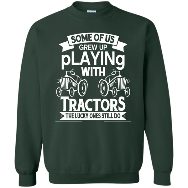 Playing With Tractors T Shirt, Tractors Driving Sweatshirt