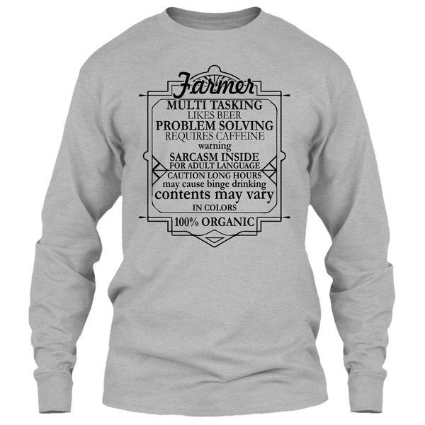 Farmer Multi Tasking T Shirt, Coolest Farmer T Shirt