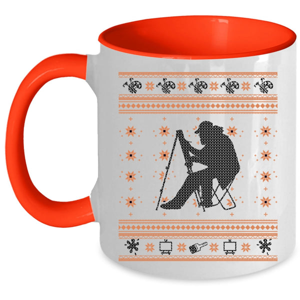 Cool Ugly Christmas Coffee Mug, Painter Accent Mug