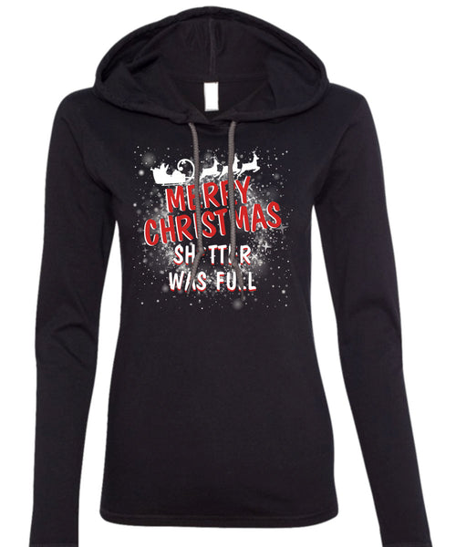 Merry Christmas T Shirt, This Girl Loves Christmas T Shirt (Anvil Ladies Ringspun Hooded)
