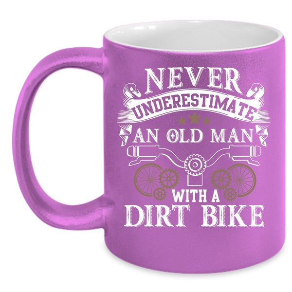 An Old Man With A Dirt Bike Coffee Mug, Cool Grandpa Coffee Cup