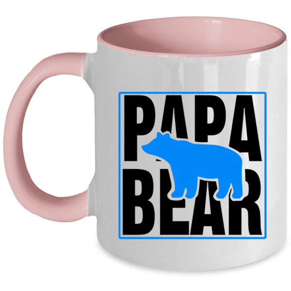 Funny Gift For Dad Coffee Mug, Papa Bear Accent Mug