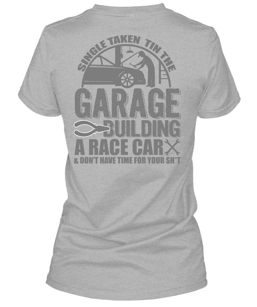 Garage Building A Race Car T Shirt, I Love Mechanic T Shirt