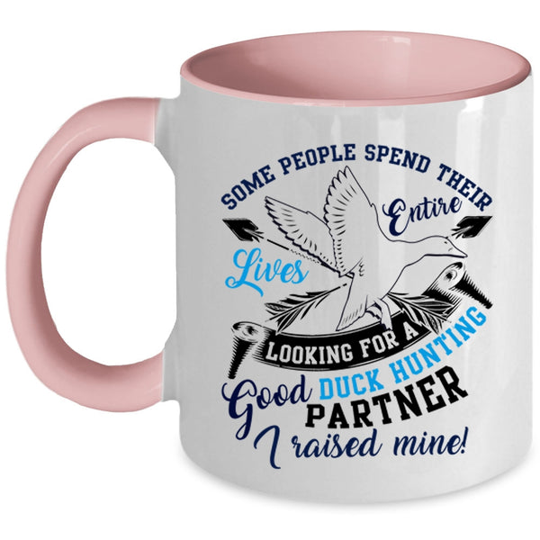 Funny Duck Hunting Coffee Mug, Good Duck Hunting Partner Accent Mug