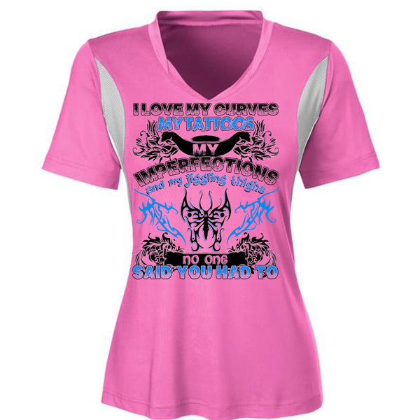 I Love My Curves My Tattoos T Shirt, I Love Tattooed T Shirt, Awesome T-Shirts