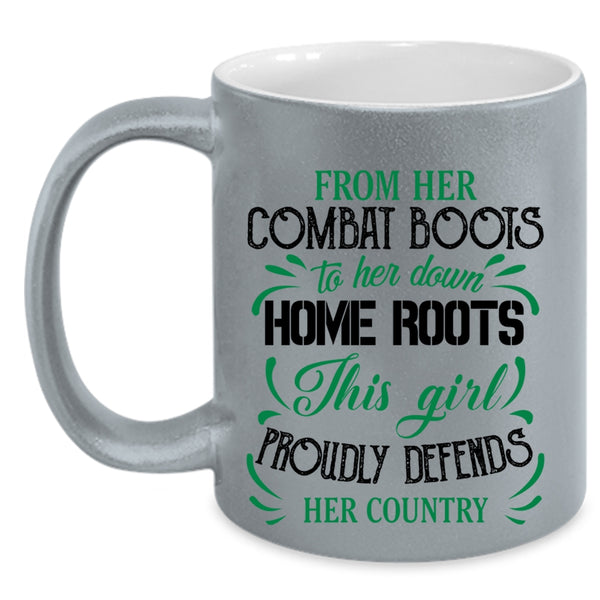Cute Veterans Coffee Mug, This Girl Proudly Defends Her Country Accent Mug