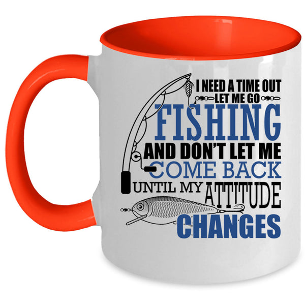 I Love Fishing Coffee Mug, Let Me Go Fishing Accent Mug