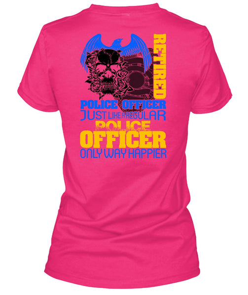 Retired Police Officer T Shirt, I Love Police T Shirt