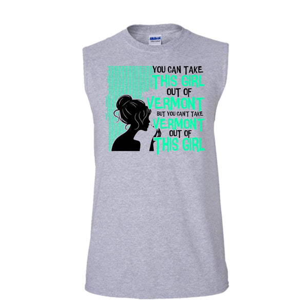 Take This Girl Out Of Vermont T Shirt, Coolest Vermont T Shirt, Awesome t-shirts (Men's Cotton Sleeveless)