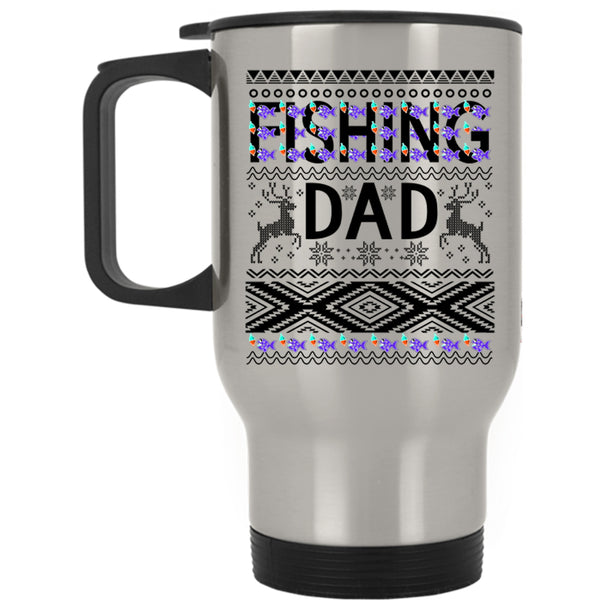 Christmas Gift For Fisher Travel Mug, Fishing Dad Mug