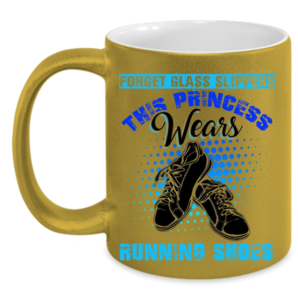 Cute Girls Coffee Mug, This Princess Wears Running Shoes Accent Mug