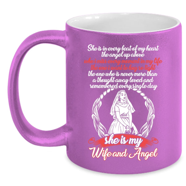 She Is My Wife And Angel Coffee Mug, Cool Husband Coffee Cup