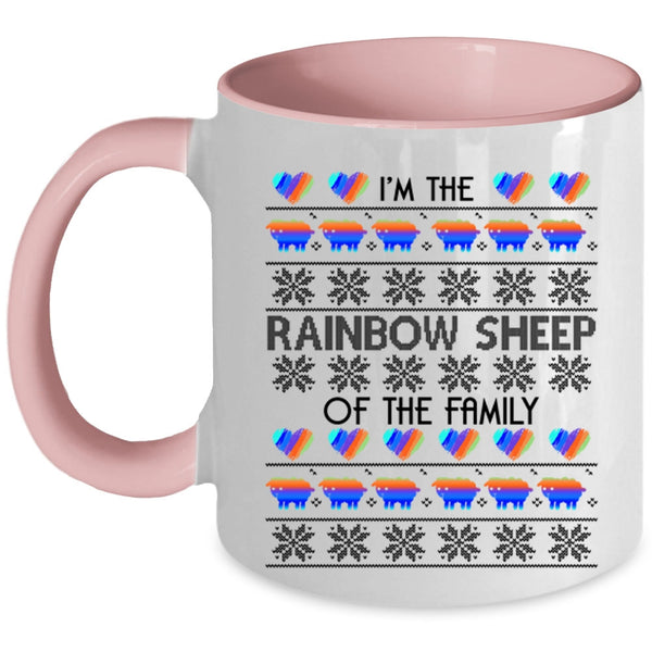 Christmas Coffee Mug, I'm The Rainbow Sheep Of The Family Accent Mug