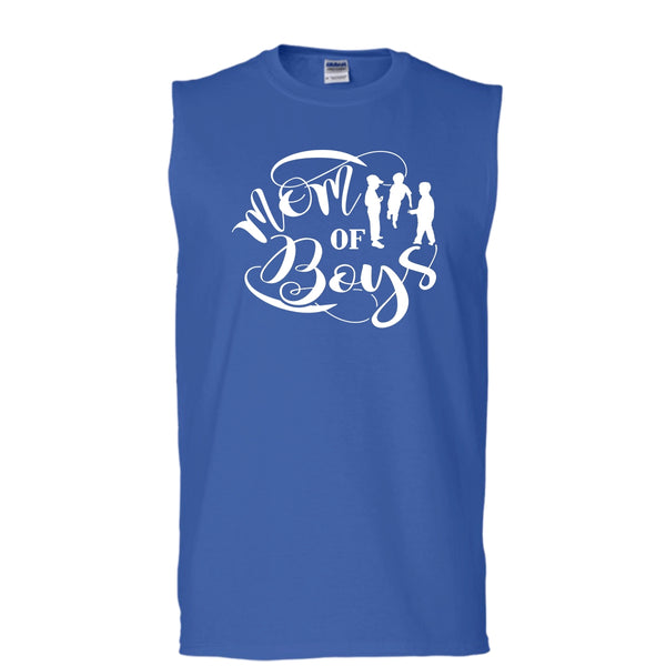 Mom Of Boys T Shirt, Coolest Mom Tank Top (Men's Cotton Sleeveless)