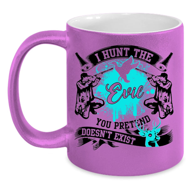 Cool Gift For Hunter Coffee Mug, I Hunt Accent Mug