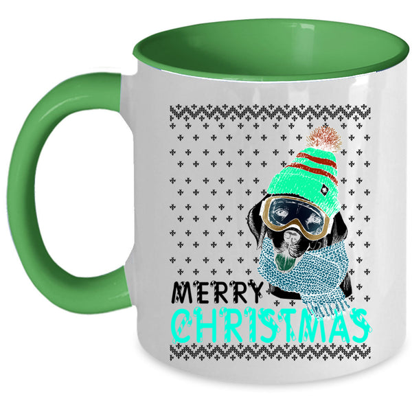 Cute Gift For Dog Lovers Coffee Mug, Merry Christmas Accent Mug