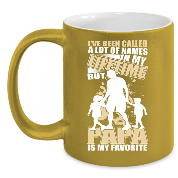 Papa Is My Favorite Name Coffee Mug, Gift For Dad Coffee Cup