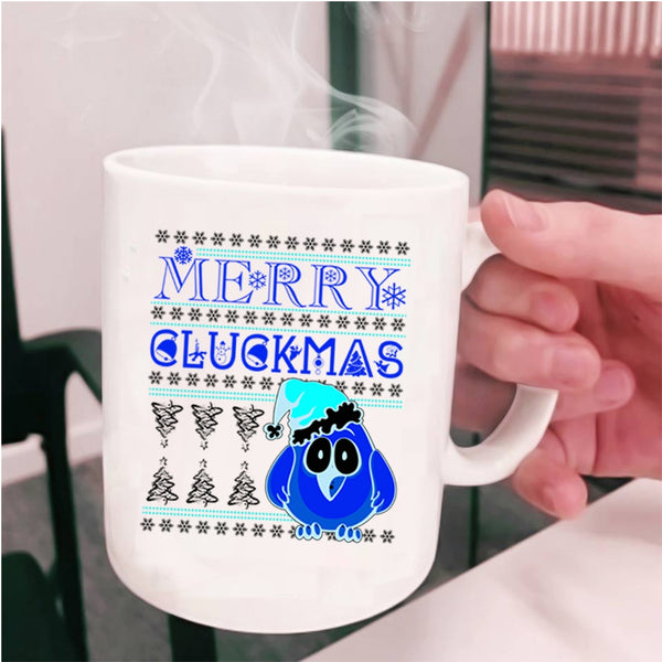 Cute Christmas Gift For Farmer Coffee Mug, Merry Cluckmas Cup