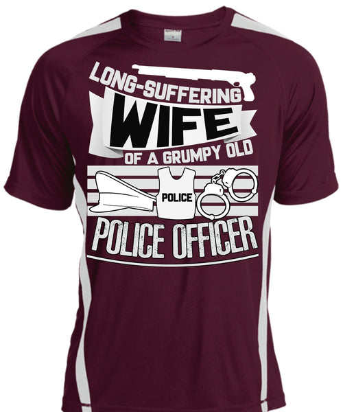 Long-Suffering Wife T Shirt, Grumpy Old Police Officer T Shirt, Cool Shirt