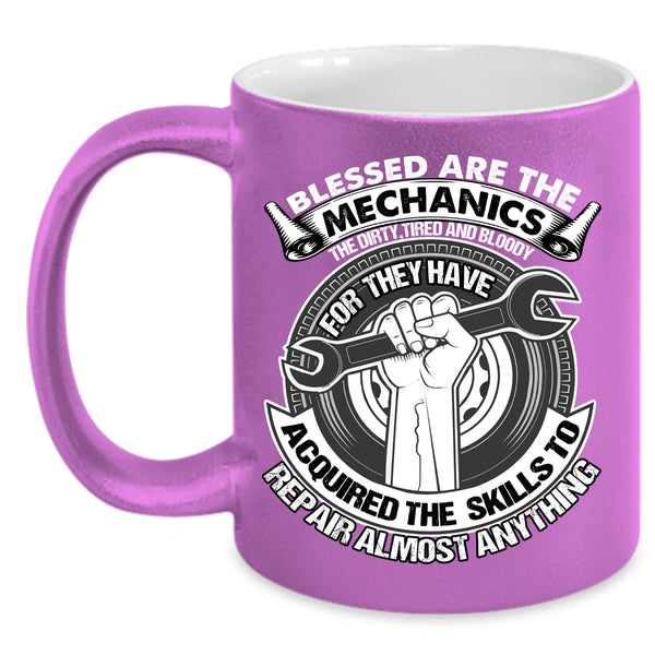 Blessed Are The Mechanics Coffee Mug, Awesome Mechanics Coffee Cup