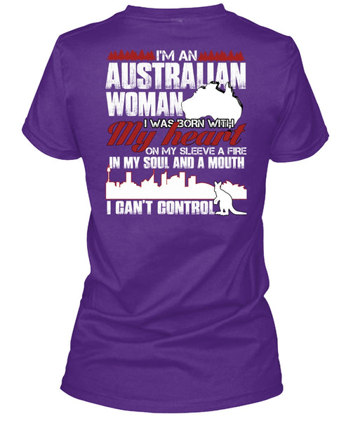 I'm An Australian Woman T Shirt, I Can't Control T Shirt