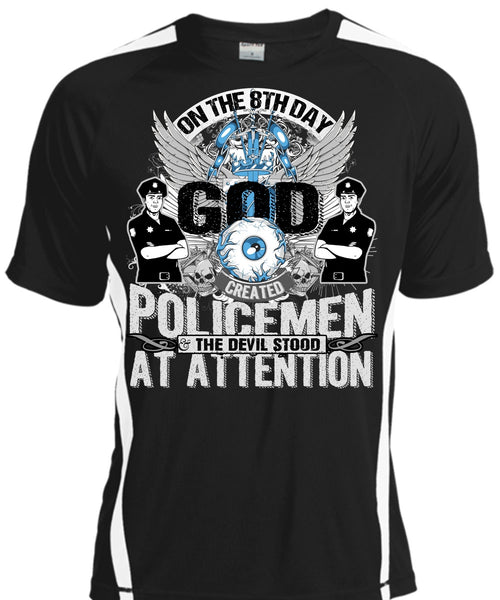 A black t-shirt with the shopify logo