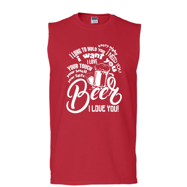 Your Taste Beer T Shirt, I Love You Tank Top (Men's Cotton Sleeveless)