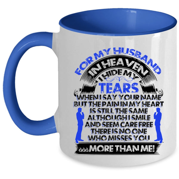 Cool Just Married Coffee Mug, For My Husband In Heaven Accent Mug