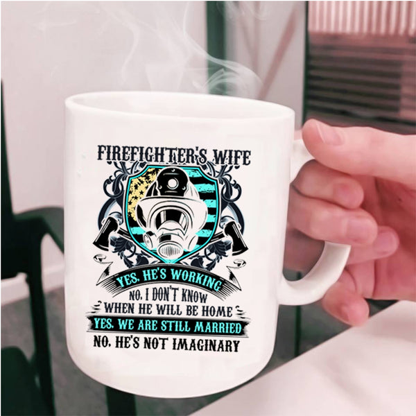 Cute Gift For Wedding Coffee Mug, Firefighter's Wife Cup