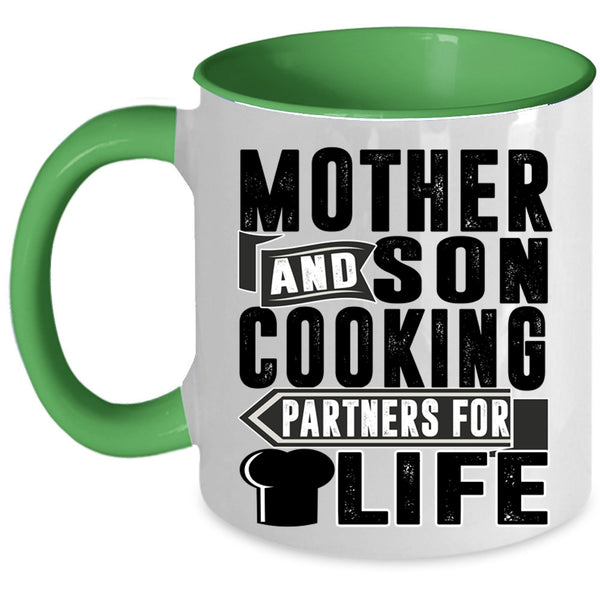 Cooking Partners For Life Coffee Mug, Mother And Son Accent Mug