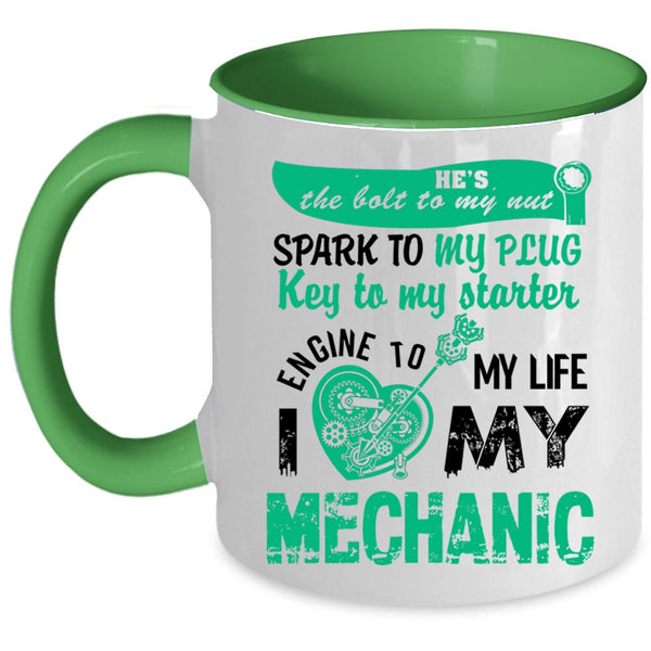 Cute Gift For My Wife Coffee Mug, I Love My Mechanic Accent Mug