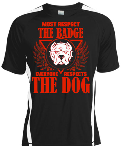 A black t-shirt with the shopify logo