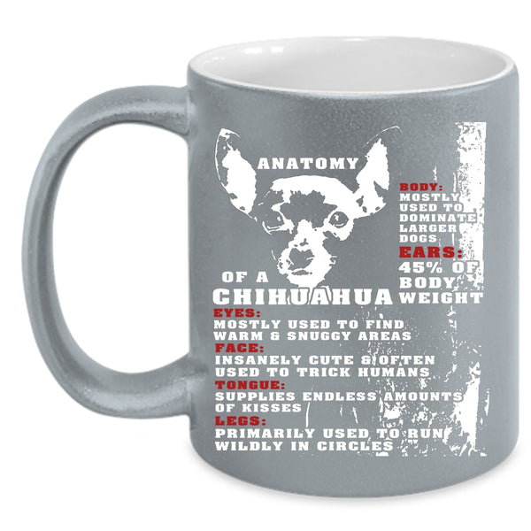 Anatomy Of A Chihuahua Coffee Mug, Cool Dogs Coffee Cup