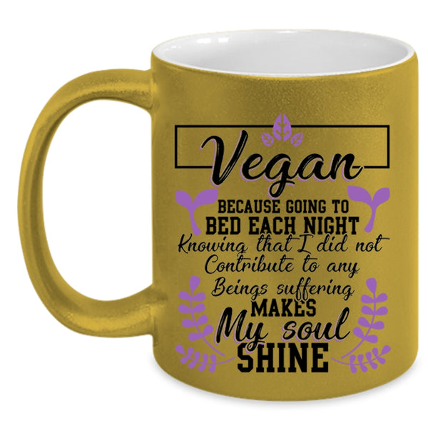 Cute Gift For Vegan Coffee Mug, Vegan Accent Mug
