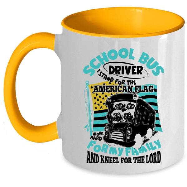 For My Family Coffee Mug, School Bus Driver Accent Mug