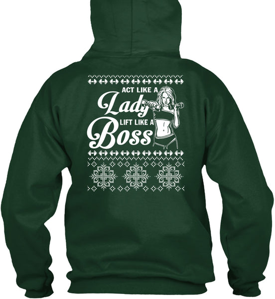 Active Like A Lady Lift Like A Boss T Shirt, This Girl Loves Christmas T Shirt