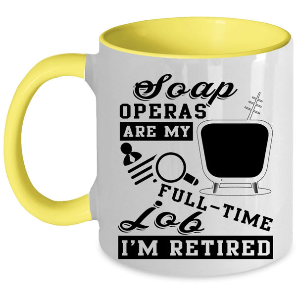 Cool Gift For Grandparent Coffee Mug, I'm Retired Accent Mug
